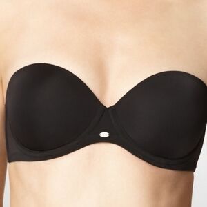 Calvin Klein black naked glamour strapless push up bra 34C